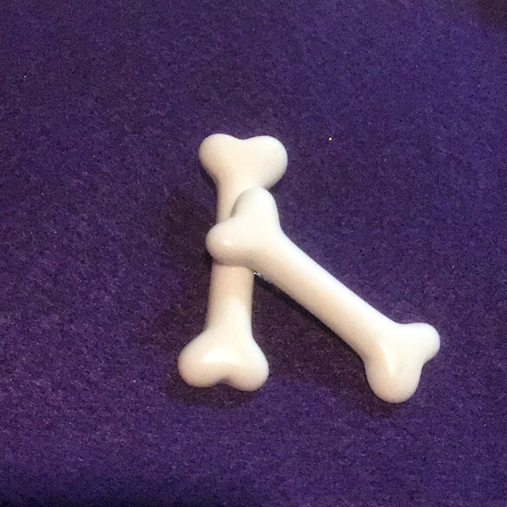 White bones hair clips/pins